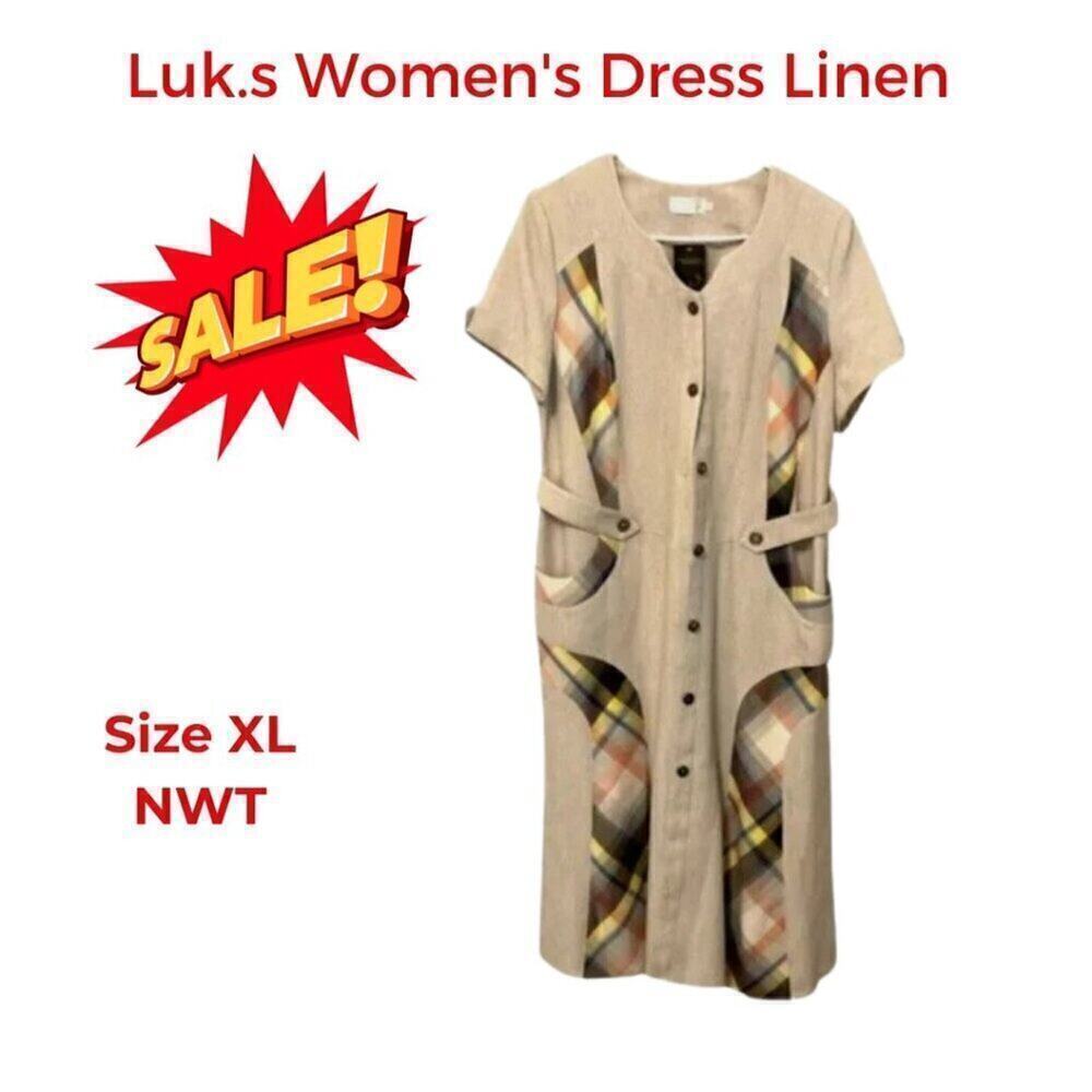 Luk.s Women’s Linen Dress Size 52 (US XL) NWT - Picture 5 of 14